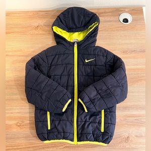 Nike Puffer Jacket, Navy, Kids Size 7